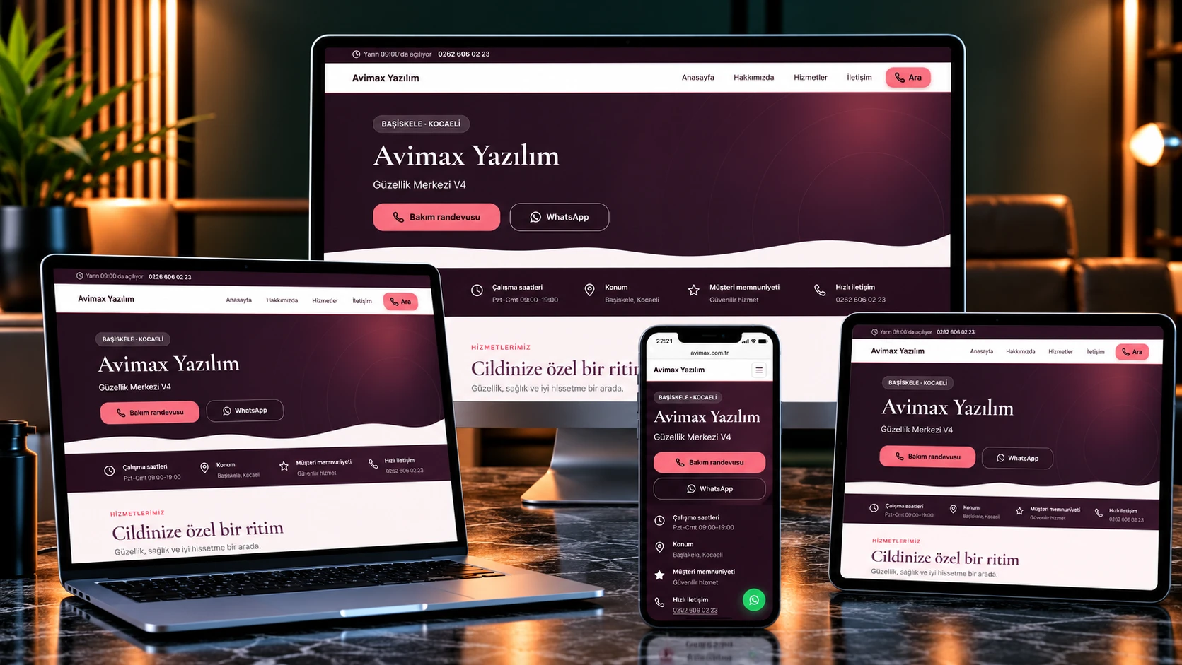 Avimax Güzellik Merkezi V4 Sistemi - Kocaeli Yazılım