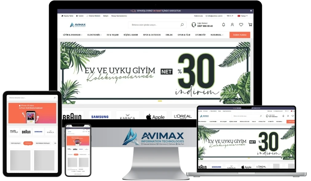 E-Ticaret V7 | Yeni Nesil E-Ticaret ve Marketplace Yazılımı | Avimax