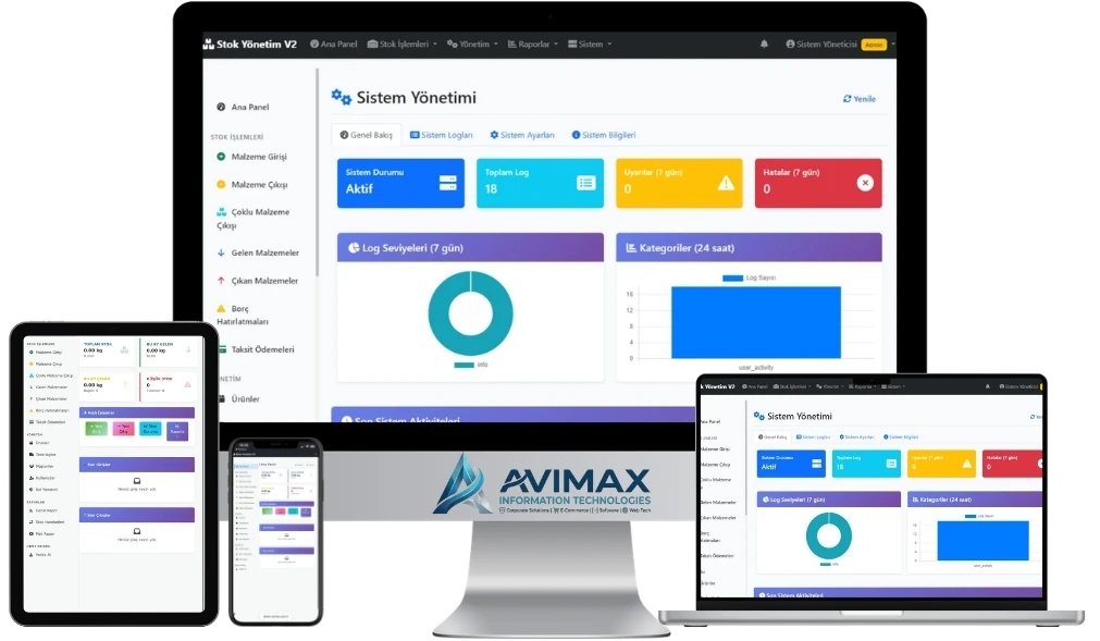 Gelişmiş Stok Takip ve Depo Yönetim Yazılımı | Stok Yönetim V2 - Avimax Yazılım