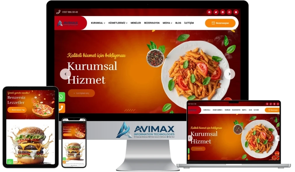 Restaurant V2 | Restoran, Kafe ve Adisyon Yönetim Yazılımı | Avimax Yazılım