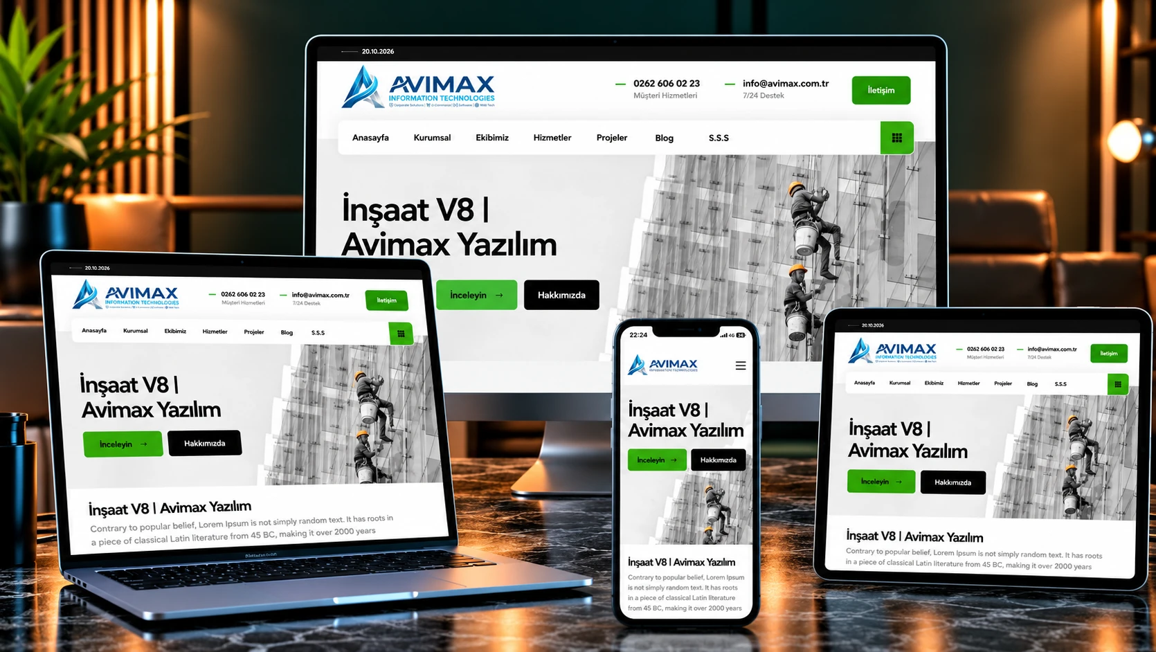 Avimax İnşaat V8 Sistemi - Kocaeli Yazılım