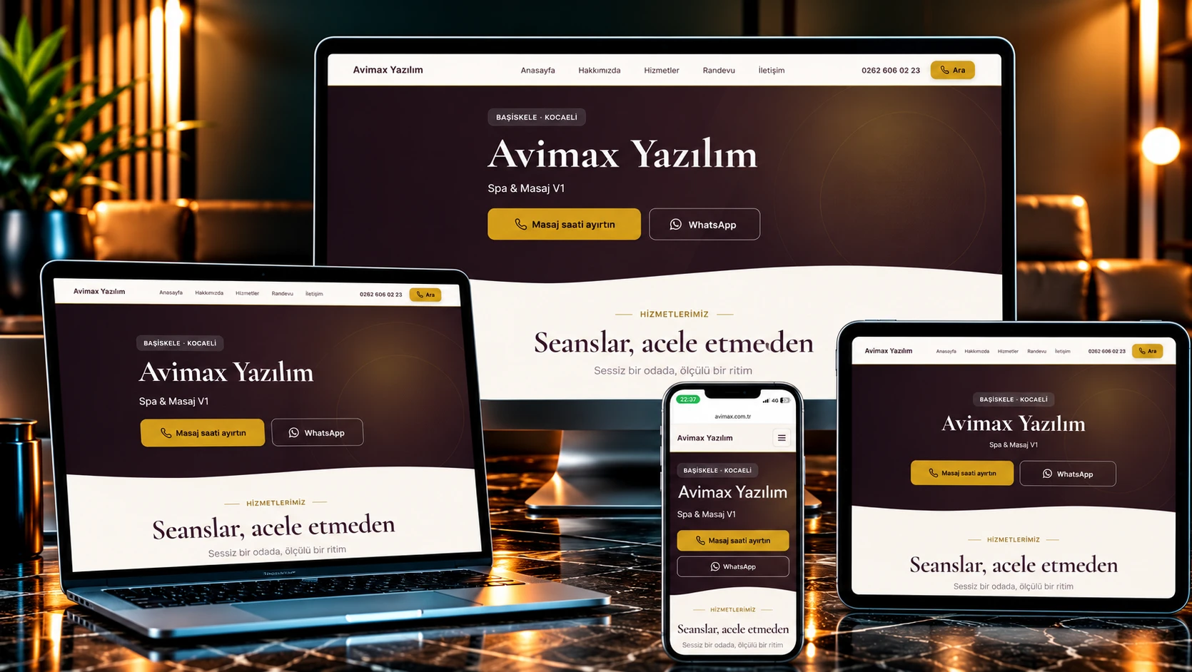 Avimax Spa & Masaj V1 Sistemi - Kocaeli Yazılım