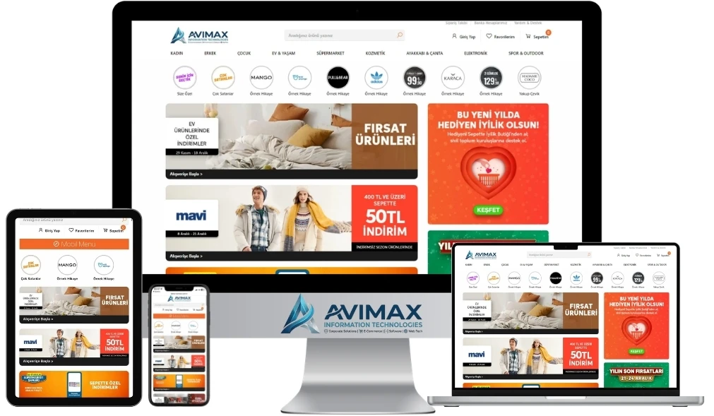 Headless Mimari ve Çok Kanallı B2B/B2C Altyapısı | E-Ticaret V13 - Avimax Yazılım