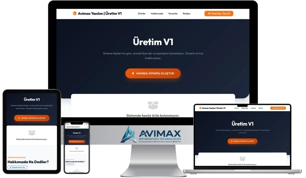 Üretim V1 | Üretim Takip ve Fabrika Yönetim Yazılımı | Avimax Yazılım
